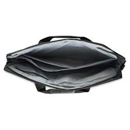 Prat Digital and Art Portfolio - Top view of small portfolio open showing dividers