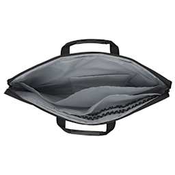 Prat Digital and Art Portfolio - Top view of large portfolio open showing dividers