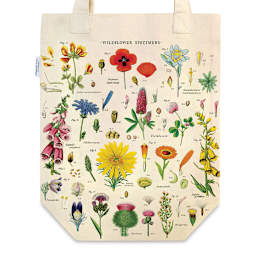 Cavallini Wildflowers Tote Bag, Close-up