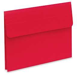 Star Products Student Art Folio - Red Folio shown closed at slight angle 