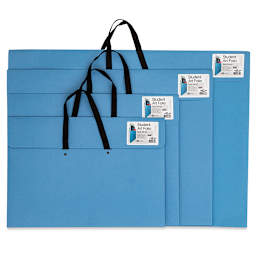 Star Products Student Art Folio - Various sizes and colors of folios shown at slight angle