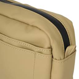 Delfonics Water Repellent Inner Carrying Case - Beige, 5.5" x 7.5" x 2.2", corner close up