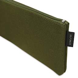 Delfonics Mareku Flat Pen Case - Olive, corner