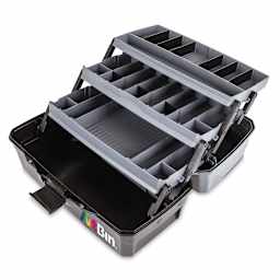 ArtBin Essentials Box - Art/Craft Box, Three Trays (box open to show inside layout)