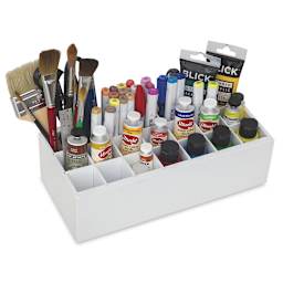 ArtBin Paint Storage Tray - Top view filled with art supplies, not included