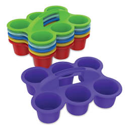 Storex 6-Cup Caddy - Set of 6, assorted colors