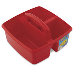 Storex Classroom Caddies - Single Small Red Caddie shown angled