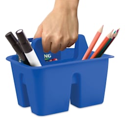 Storex Mini Caddy - Blue, tote carried in-hand