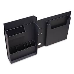 Itoya ProFolio Art & Desk Organizer - Black Organizer open and empty
