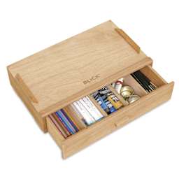 Blick Wooden Box Storage System - 1 Drawer, shown with supplies - supplies not included