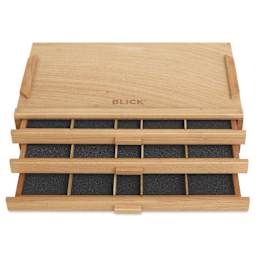 Blick Wooden Box Storage System - 3 Drawers, drawers open