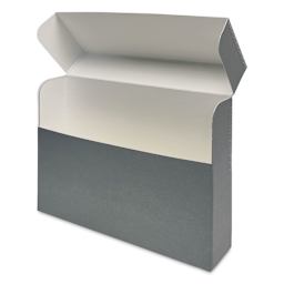 Lineco Archival Document Storage Case - Blue Gray, 15-1/2" x 10-1/2" x 2-1/2" (open)