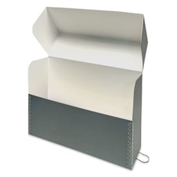 Lineco Archival Document Storage Case - Blue Gray, 15-1/2" x 12-1/2" x 5" (open)