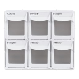Diamond Storage Solutions - 6 Tip Out Bins, Half Width, front