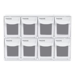 Diamond Storage Solutions - 8 Tip Out Bins, Half Width, front