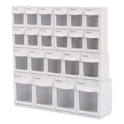 Diamond Storage Solutions Tip Out Bins- assorted bin sets stacked