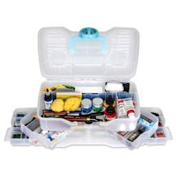 ArtBin Next Gen Project Box - Medium, lid and storage open with materials inside (not included)