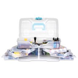 ArtBin Next Gen Project Box - Large, lid and storage open with materials inside (not included)
