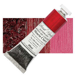 Michael Harding Artists Oil Paint - Alizarin Claret, 40 ml tube and swatch