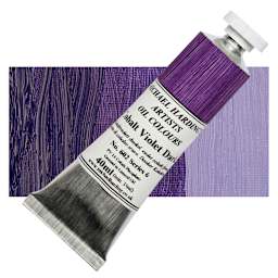 Michael Harding Artists Oil Paint - Cobalt Violet Dark, 40 ml tube and swatch
