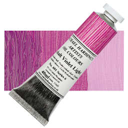 Michael Harding Artists Oil Paint - Cobalt Violet Light, 40 ml tube and swatch