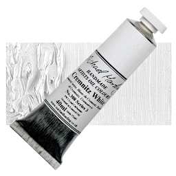 Michael Harding Artists Oil Paint - Cremnitz White (Linseed Oil), 40 ml tube and swatch