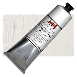 Michael Harding Artists Oil Paint - Cremintz White (Walnut), 225 ml tube and swatch