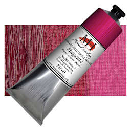 Michael Harding Artists Oil Paint - Magenta, 225 ml tube and swatch