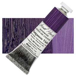 Michael Harding Artists Oil Paint - Manganese Violet, 40 ml tube and swatch