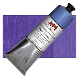 Michael Harding Artists Oil Paint - Pale Violet, 225 ml tube and swatch