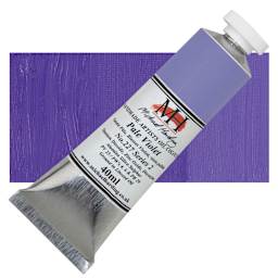 Michael Harding Artists Oil Paint - Pale Violet, 40 ml tube and swatch