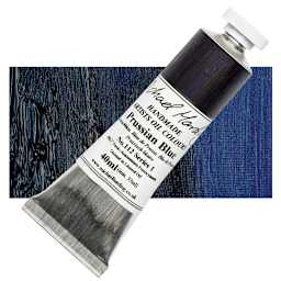 Michael Harding Artists Oil Paint - Prussian Blue, 40 ml tube and swatch