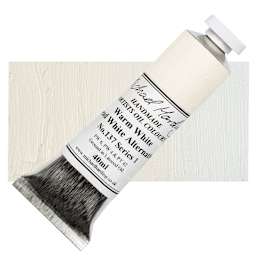 Michael Harding Artists Oil Paint – Warm White, 225 ml tube and swatch