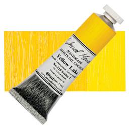Michael Harding Artists Oil Paint - Yellow Lake, 40 ml tube and swatch