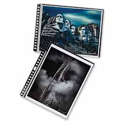 Art Profolio PolyGlass Refill Pages - Portrait and Landscape Refill page shown with photos inserted