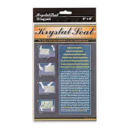 Krystal Seal Self-Sealing Art, Print, and Photo Bag Pack - 6" x 8", Pkg of 25