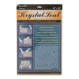 Krystal Seal Self-Sealing Art, Print, and Photo Bag Pack - 12" x 16", Pkg of 25