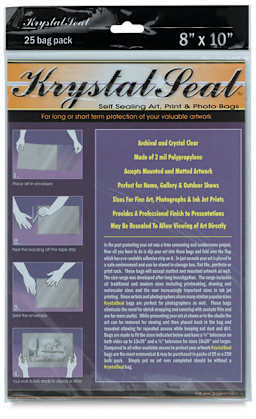 Krystal Self-Sealing Art, Print, and Photo Bags, Pkg of 25