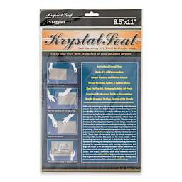 Krystal Seal Self-Sealing Art, Print, and Photo Bag Pack - 8 1/2" x 11", Pkg of 25