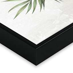 Blick Metal Gallery Frames, corner of black frame