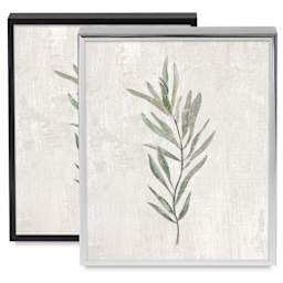 Blick Metal Gallery Frames shown in Black and Silver