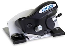 Logan 5000 8-Ply Mat Cutter - Side view of Cutter showing blade