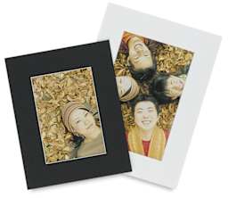 Savage Mat Mounts - Black and White Mats shown with pictures