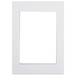 Pre-Cut Mat Frames - White, 5" x 7" (3" x 5" Artwork Size), Pkg of 12, front of mat frame