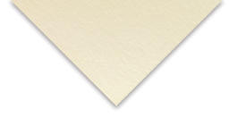 Crescent No. 33 Smooth Mat Board - Closeup of corner of Cream side to shown color and texture
