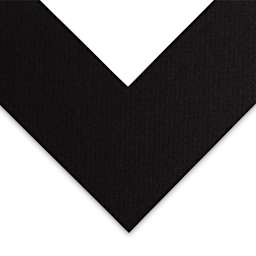 Blick Black Core Pre-Cut Mat - 8'' x 8'' w/ 3-3/4'' x 3-3/4'' opening (corner close-up)