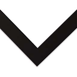 Blick Black Core Pre-Cut Mat - 8" x 10" w/ 5-3/4" x 7-3/4" opening - close-up of corner
