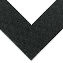 Blick Pre-Cut Mat - Raven Black, 8" x 10" (3-3/4" x 5-3/4" Opening) close-up of corner