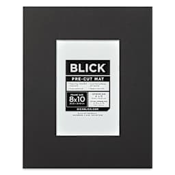 Blick Pre-Cut Mat - Raven Black, 8" x 10" (3-3/4" x 5-3/4" Opening)
