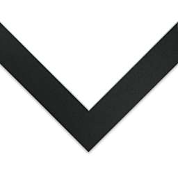 Blick Pre-Cut Mat - Raven Black, 16" x 20" (11-3/4" x 15-3/4" Opening) close-up of corner